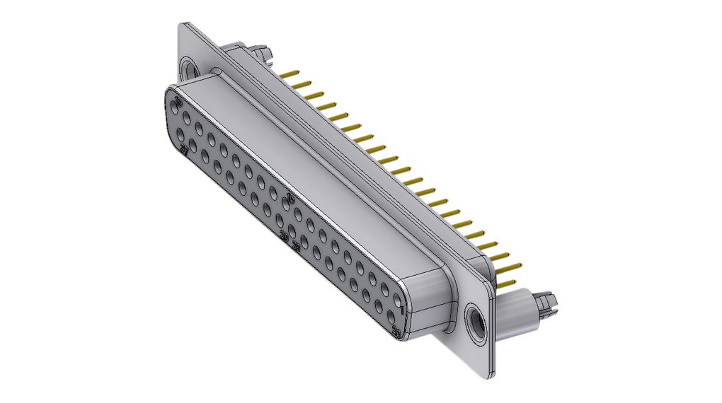 D-Sub Connector, Socket, DC-37, Radial Leads